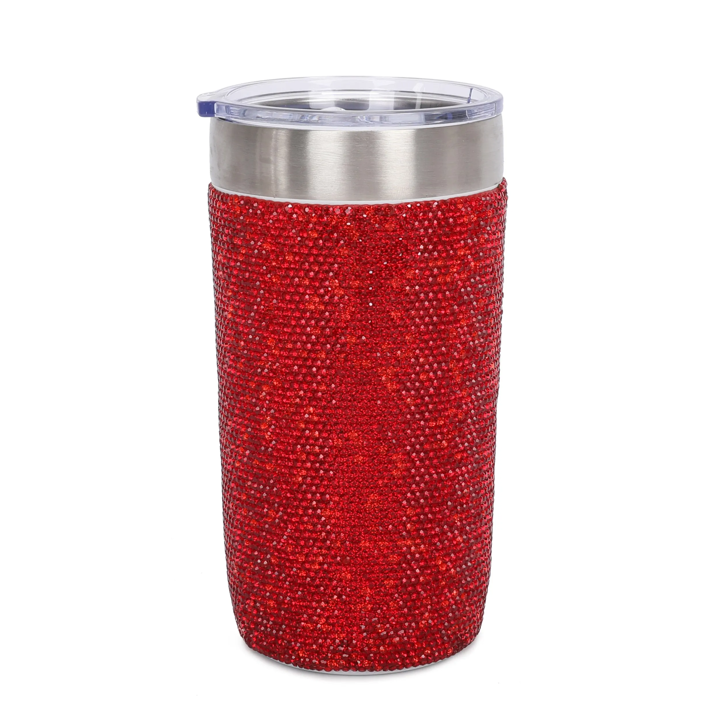 GLITZ & GLAM TRAVEL MUG: CRYSTAL FASHION DESSIGN THERMAL MUG