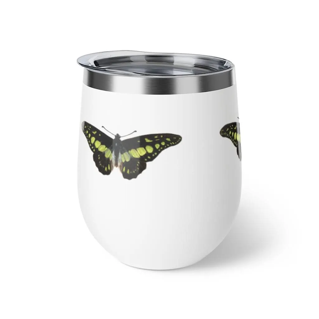 Green Butterfly Copper Wine Tumbler