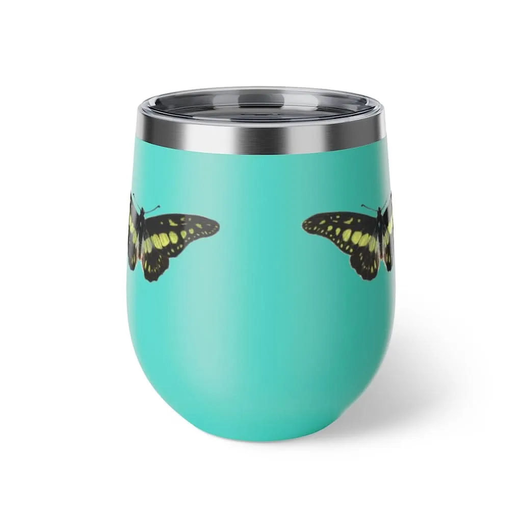 Green Butterfly Copper Wine Tumbler