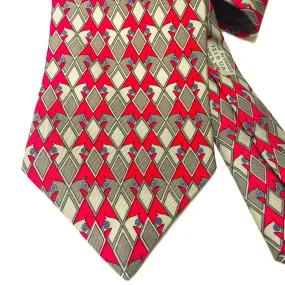 Hermes Silk Necktie 7210 UA Red