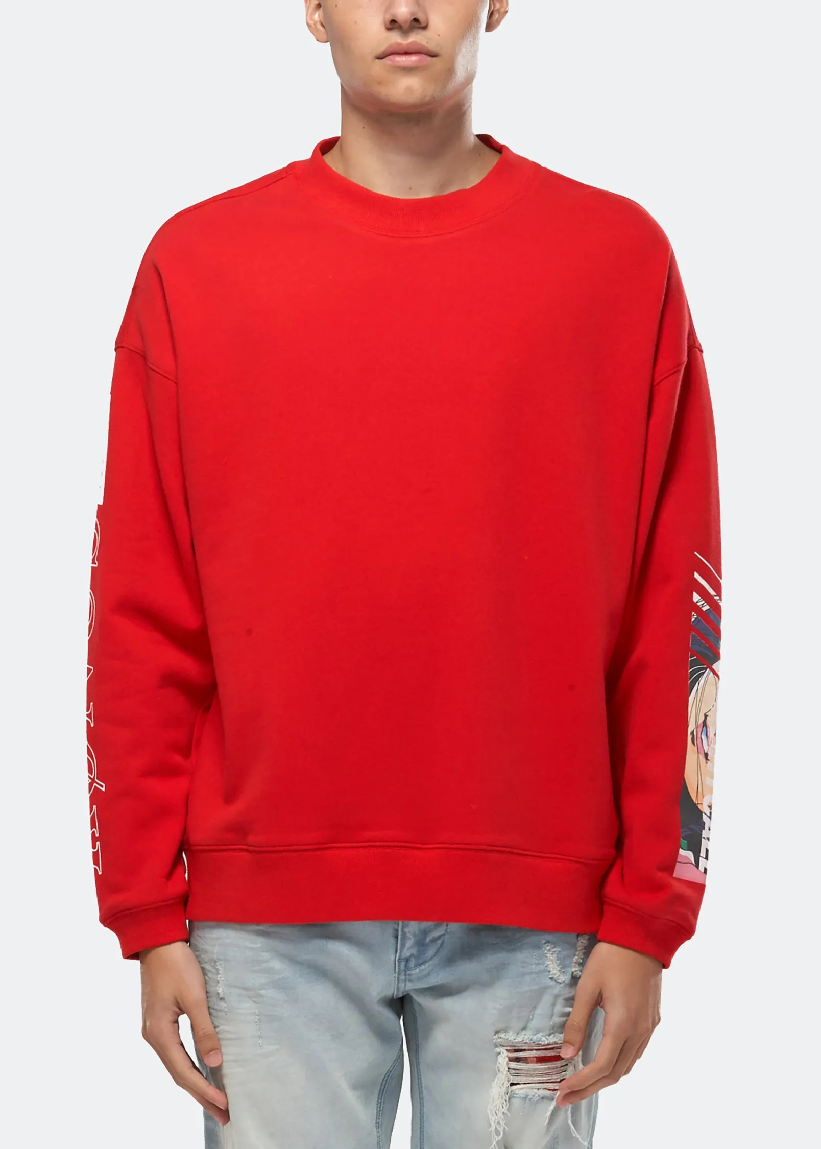 Konus Men's Oversize Sweatshirt in Red