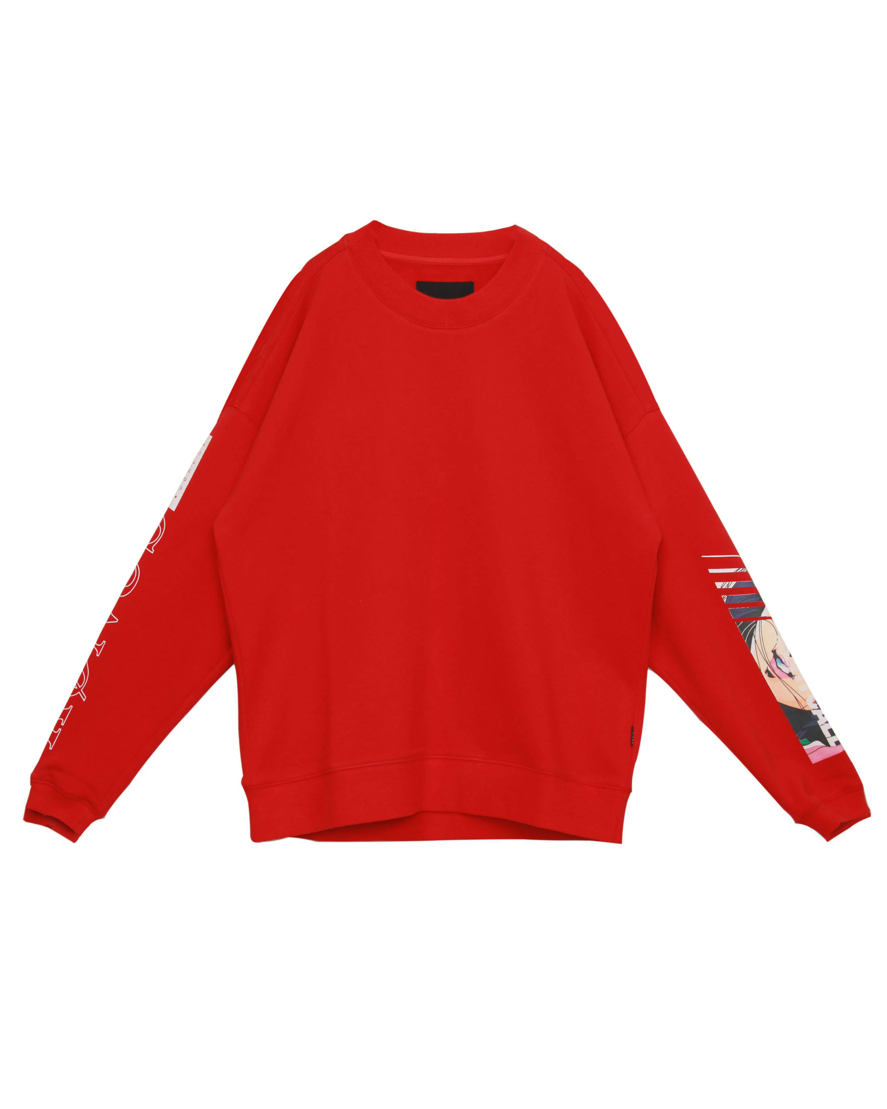 Konus Men's Oversize Sweatshirt in Red