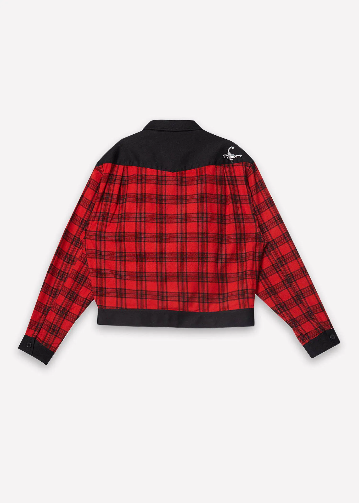 Konus Men's Plaid Shirt Jacket in Red