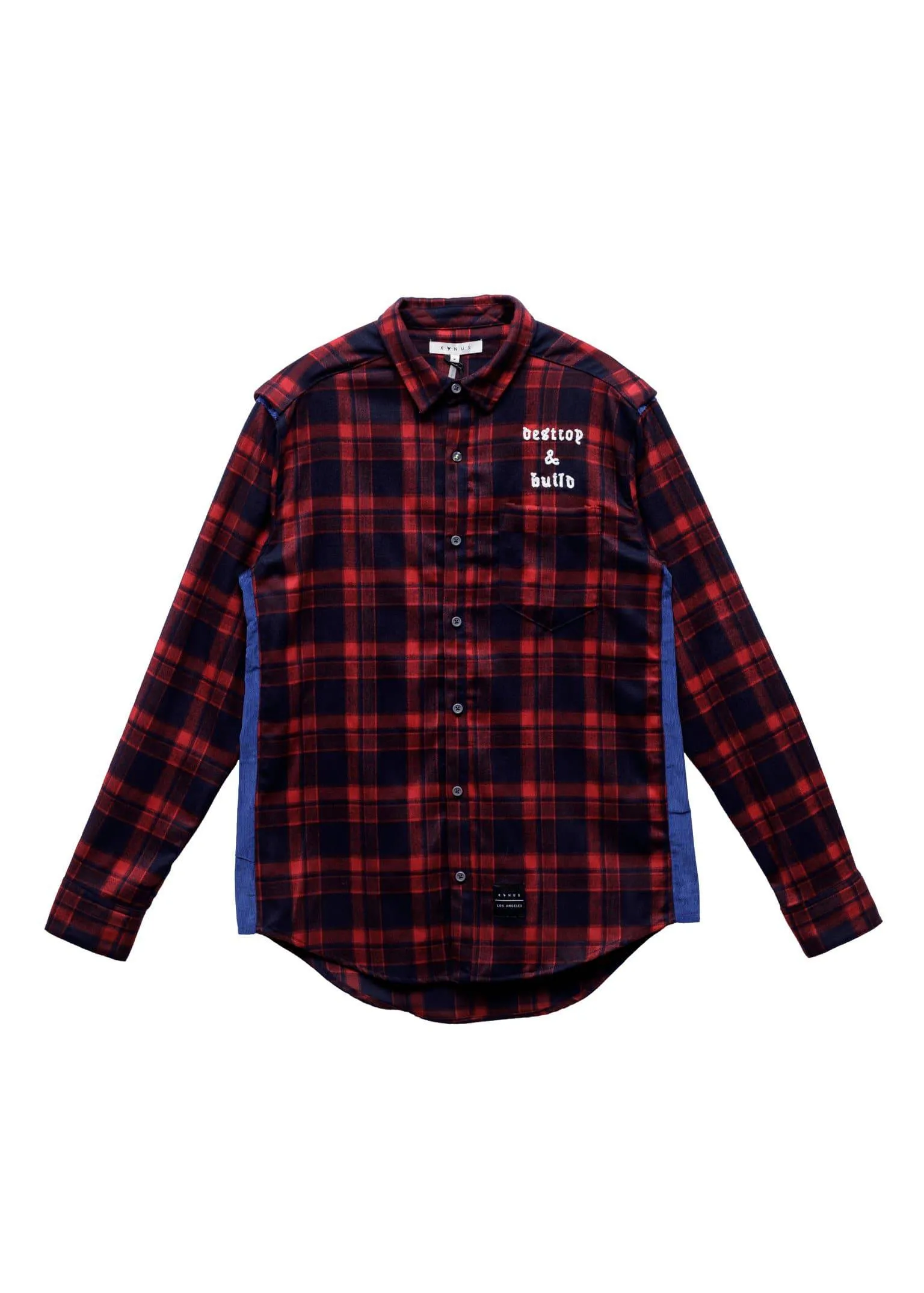 Men's Side Panel Flannel Shirt In Red