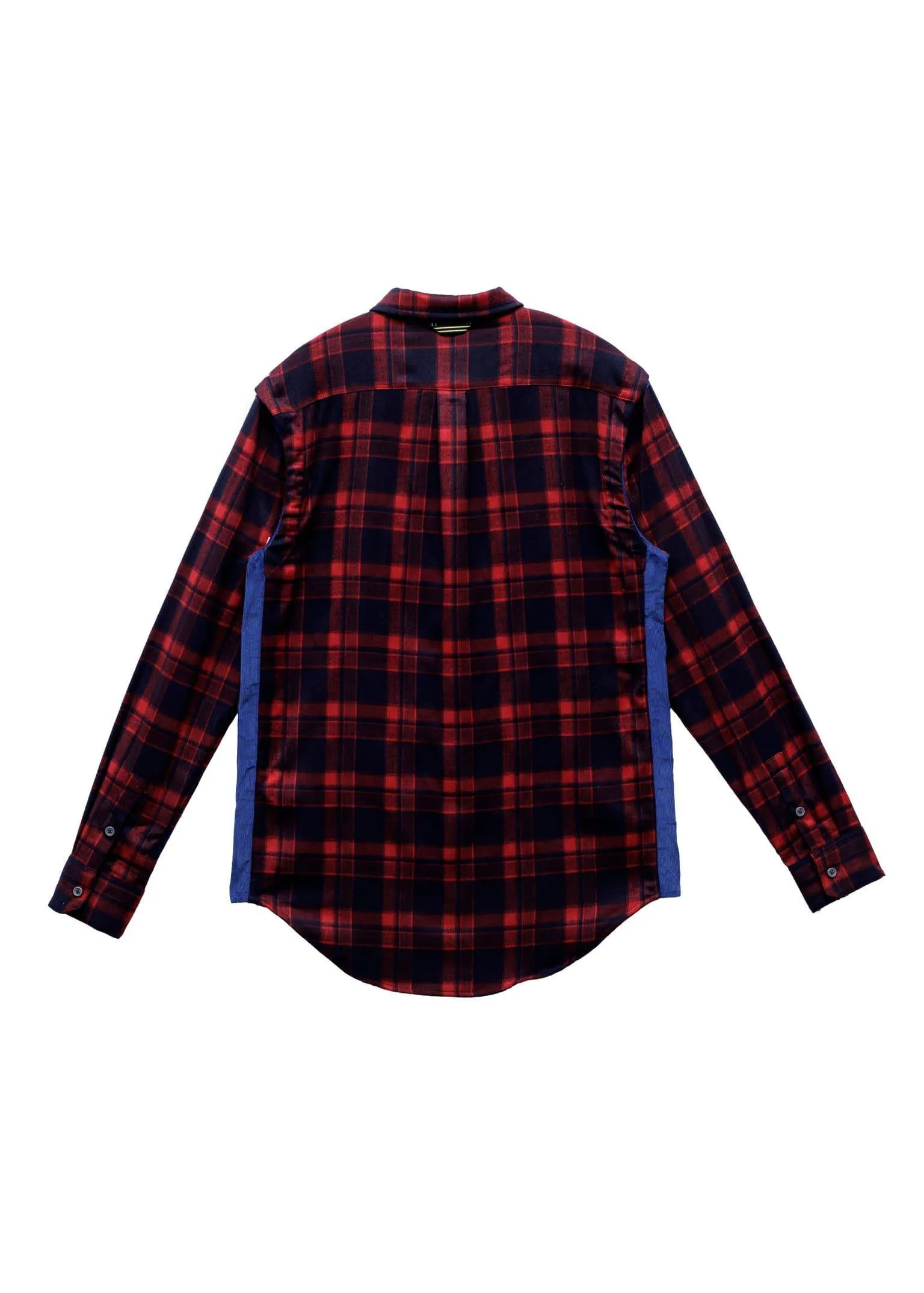 Men's Side Panel Flannel Shirt In Red