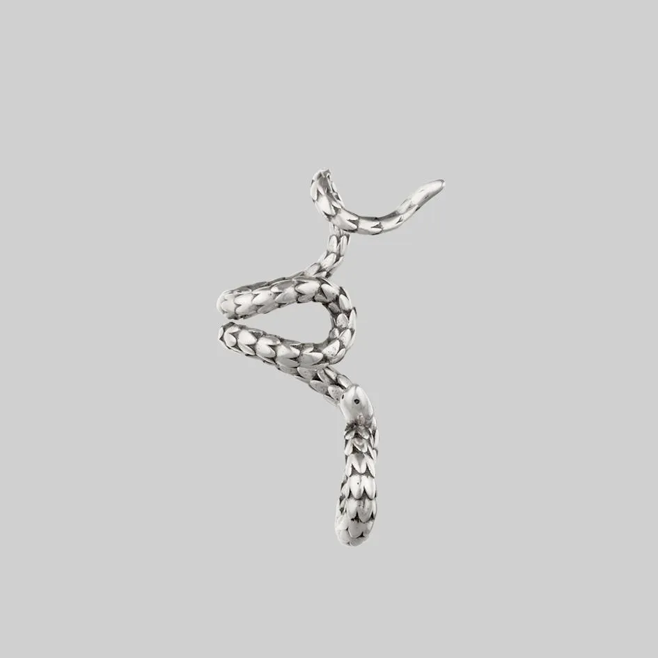 MINERVA. Snake Ear Wrap Cuff - Silver