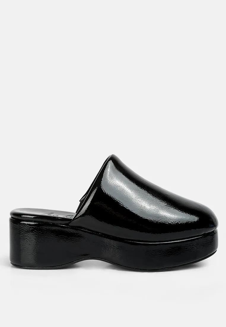 Olori Solid Platform Slip On Mules