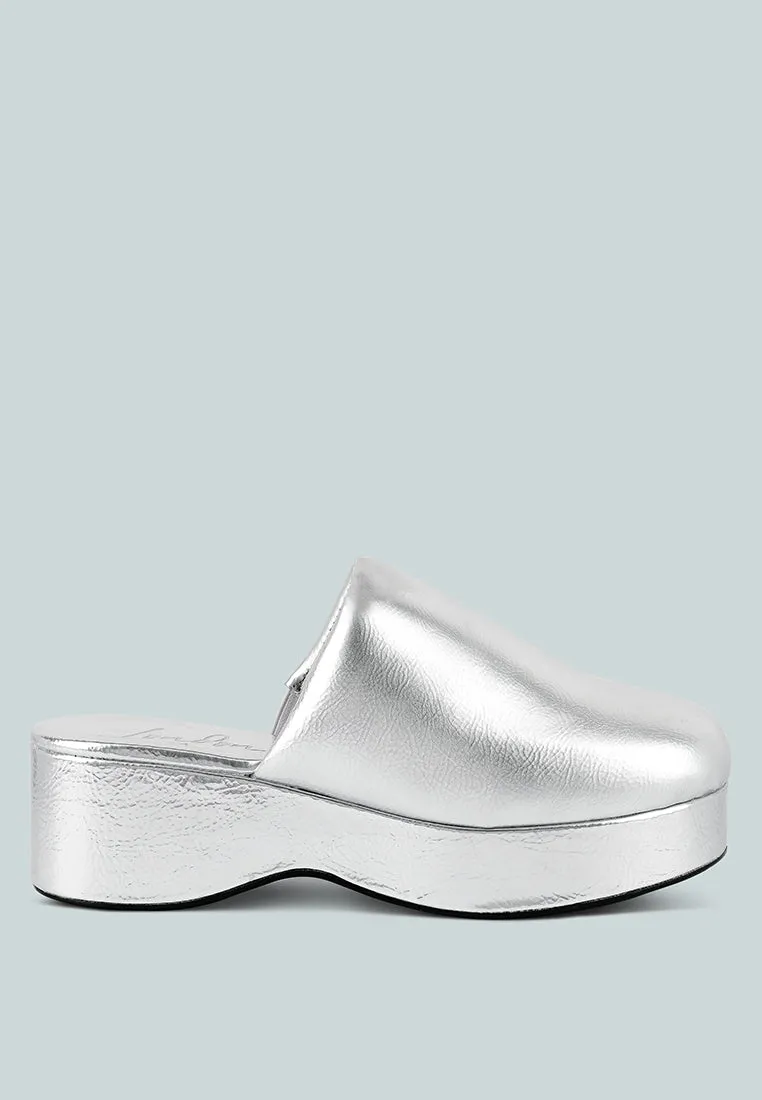 Olori Solid Platform Slip On Mules