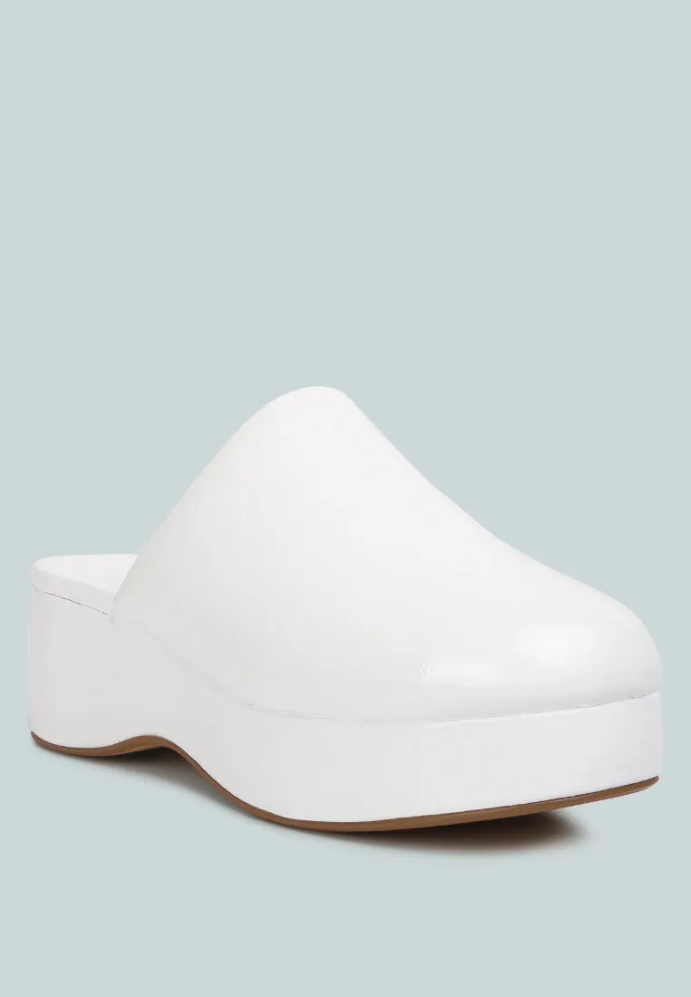 Olori Solid Platform Slip On Mules