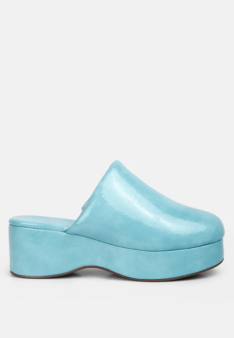 Olori Solid Platform Slip On Mules