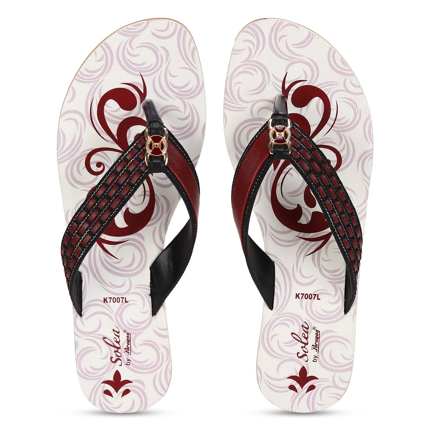 Paragon  PUK7007L Women Sandals | Casual & Formal Sandals | Stylish, Comfortable & Durable | For Daily & Occasion Wear