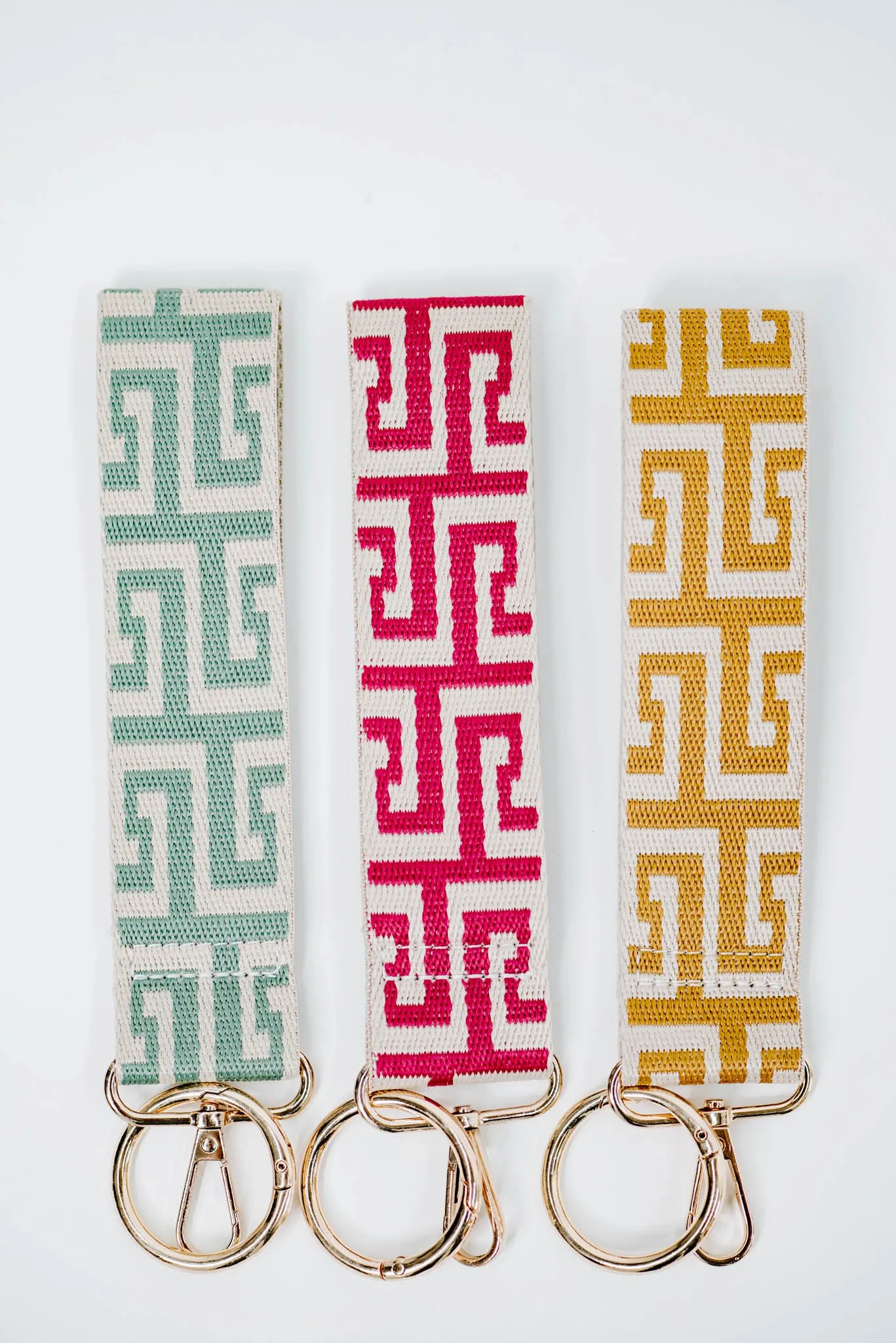 Patterned Wristband Keychains