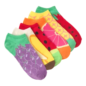 "Fruits" Ankle Socks by K Bell (6pk) - Medium