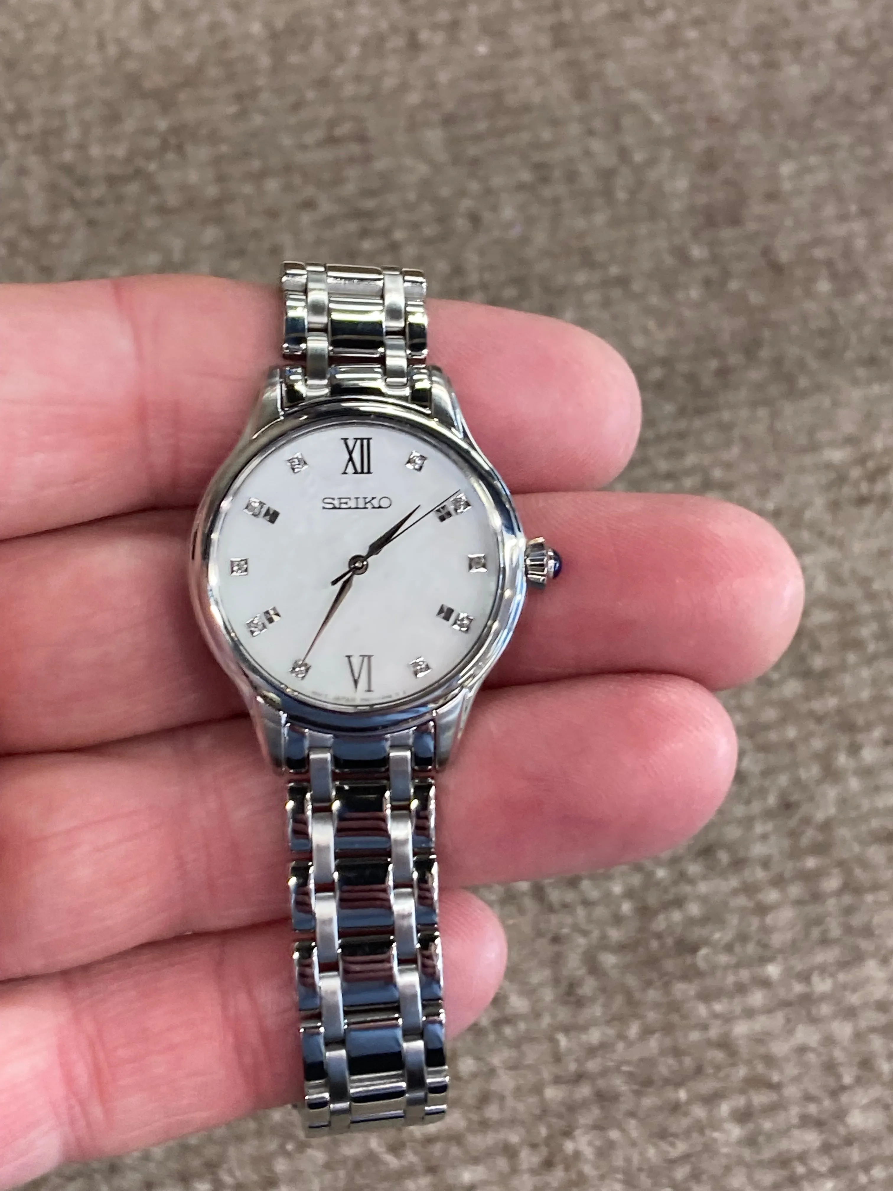 Seiko Women's Diamond Mother Of Pearl Watch