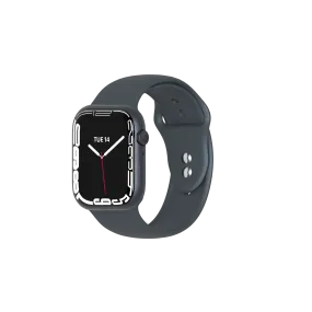 Silicone Band for Apple Watch 3/4/5/6/7/SE 42/44/45mm - Black