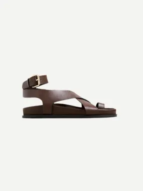 The Jalen Sandal in Walnut