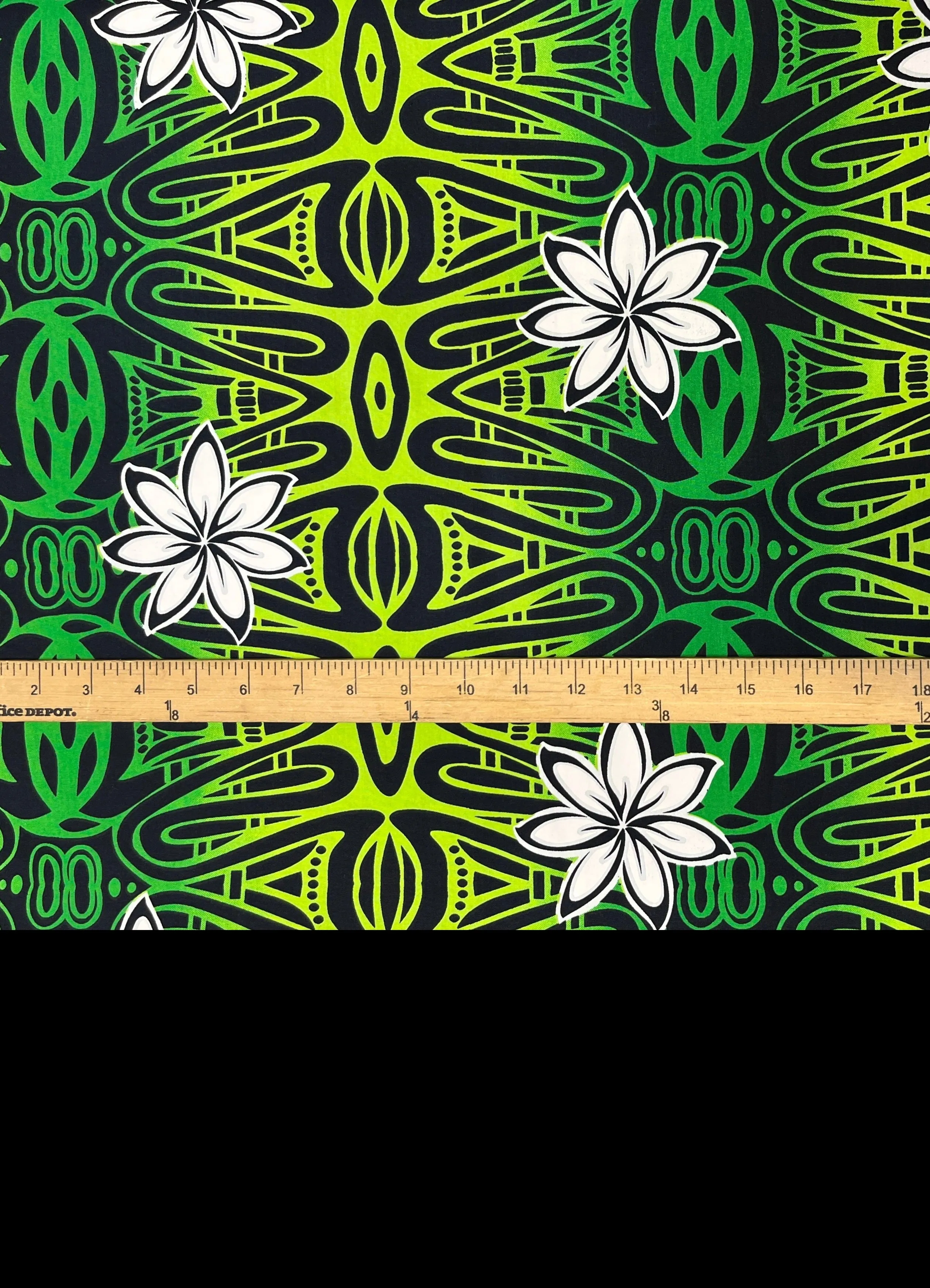 Tiare Polynesian Geometric design Fabric | Cotton