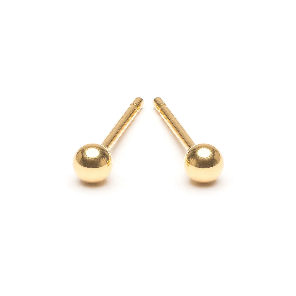 Tiny Ball Stud Earrings Gold Plated