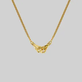 UNITY. Linking Hands Necklace - Gold