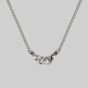 UNITY. Linking Hands Necklace - Silver