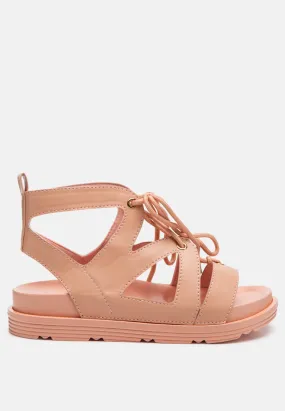 Voopret Tie-Up Flat Sandals By Ruw