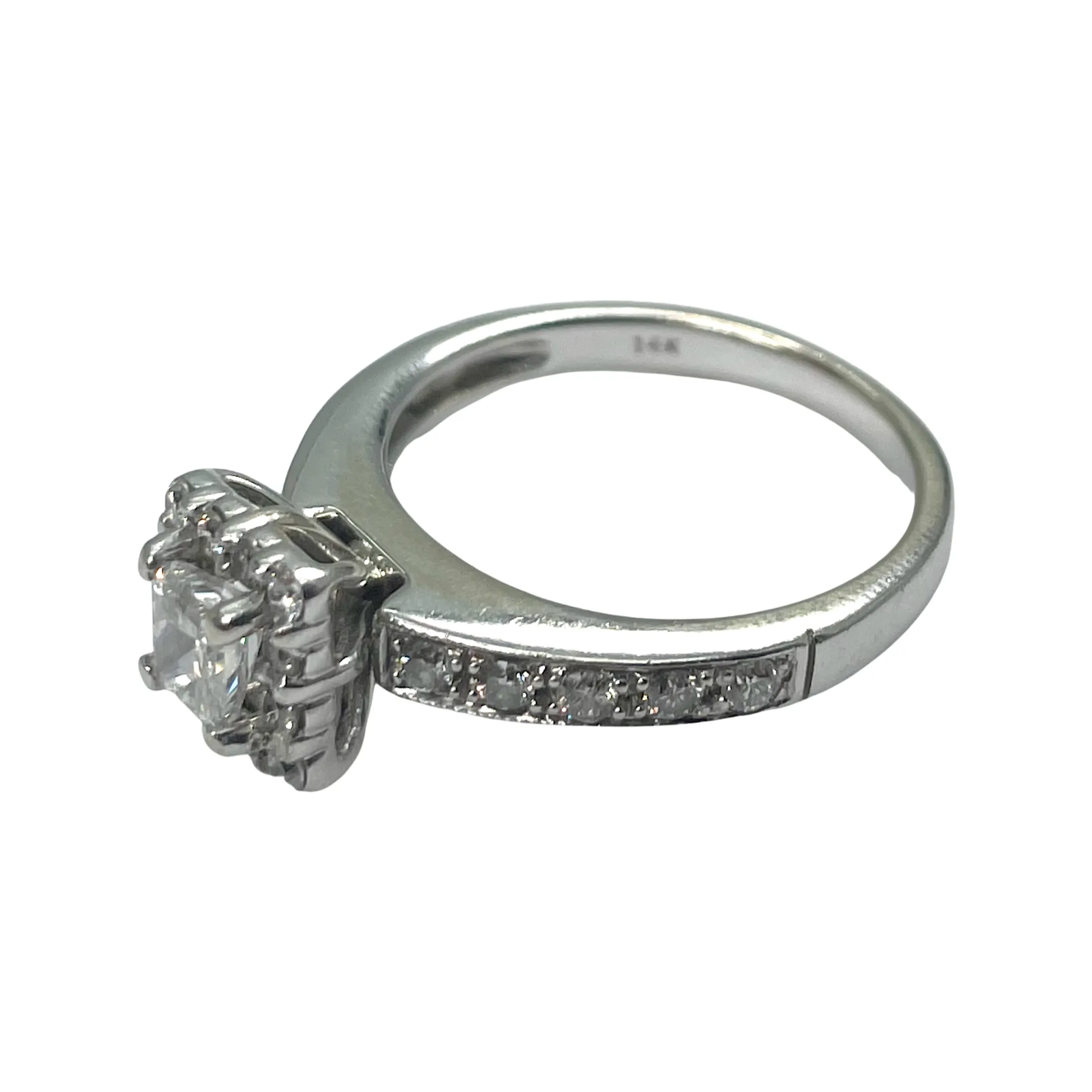 White Gold Diamond Halo Ring