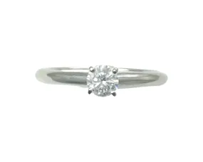 White Gold Diamond Solitaire Ring (Authentic Pre-Owned)