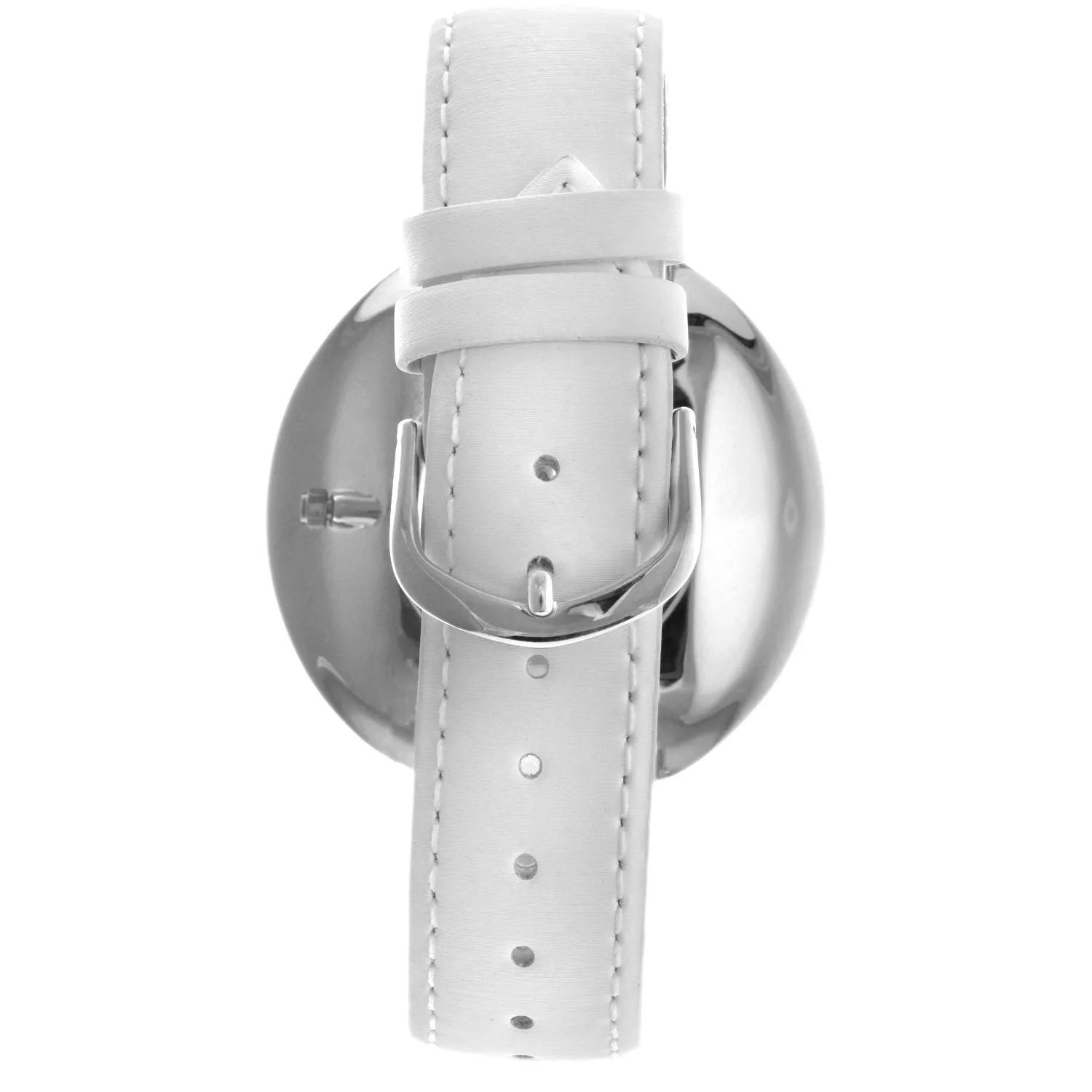 Women's Couture Crystal Silver Watch with With Leather Band