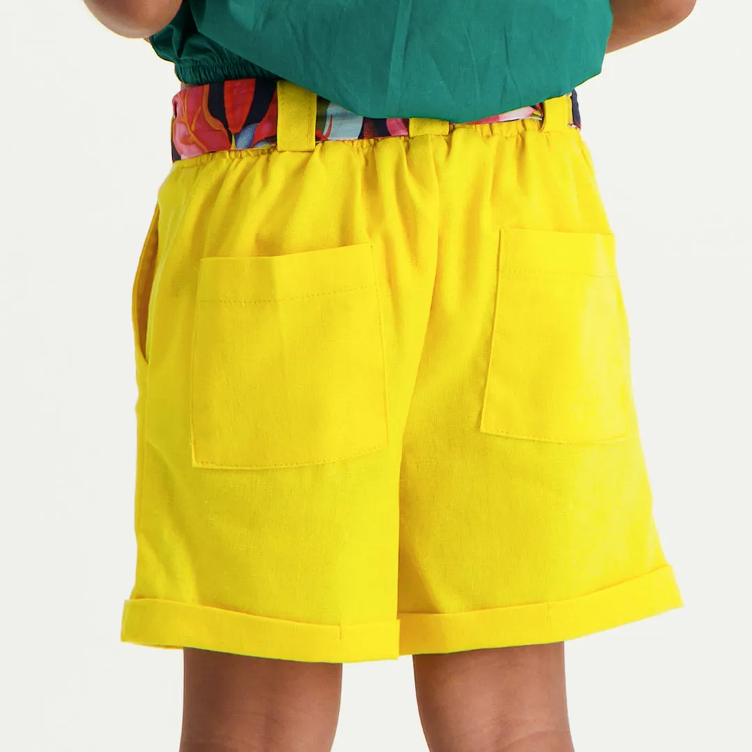 Yellow Contrast Short